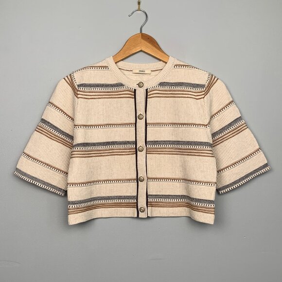 SESSUN Oumazza Crop Cardigan Knit Top - Picture 3 of 4